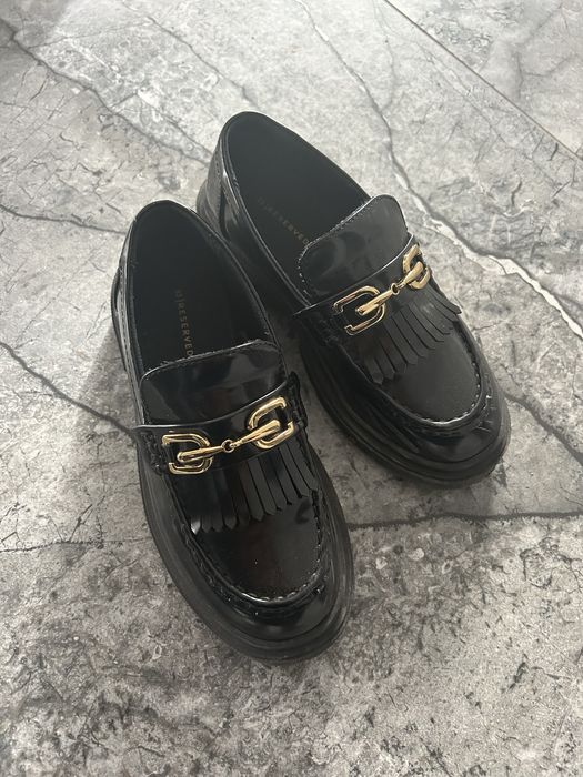 Mokasyny Reserved czarne lakierowane