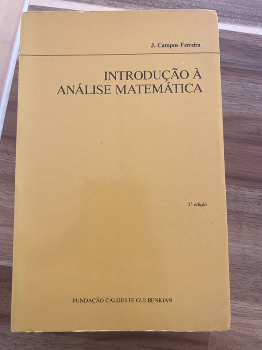 Livro  introdução à Analise Matematica - Gulbenkian