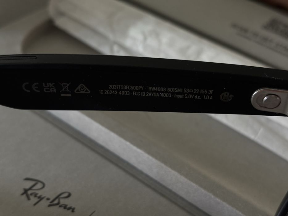 Ray-Ban Meta Wayfarer RW4008 53 Transitions Graphite Green – idealny stan