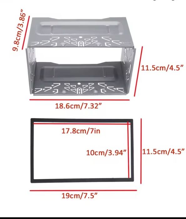 Caixa + aro / moldura para rádio 2din