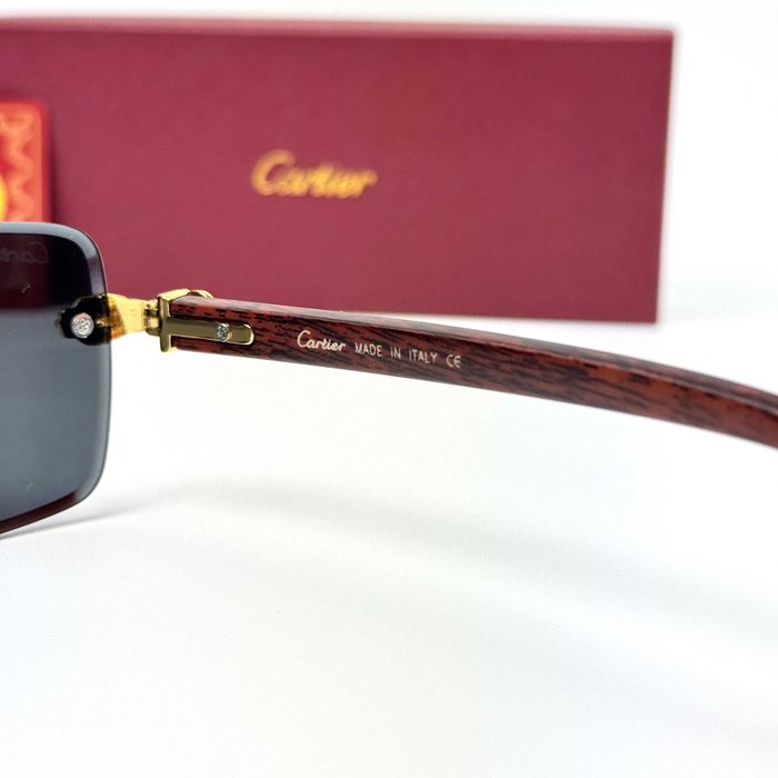 Сонце-захисні окуляри CARTIER безобідкові унісекс очки картьє класичні стильні окуляри картіер з тонкою оправою унісекс