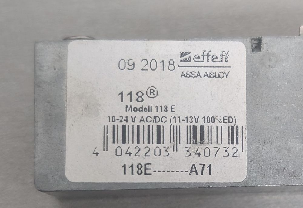 Засувка електромеханічна EFF EFF 118E.13 A71