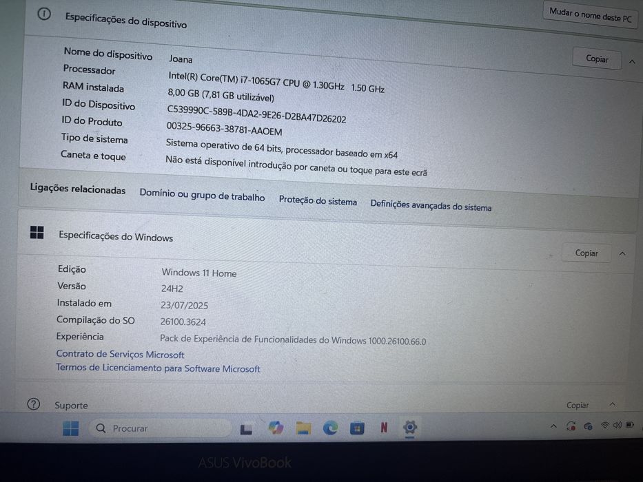 Portatil asus vivobook