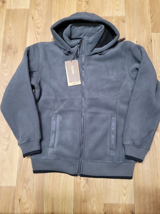 Мужские флиски- куртки на меху. Венгрия. L- 3XL. Черные. Зима, осень