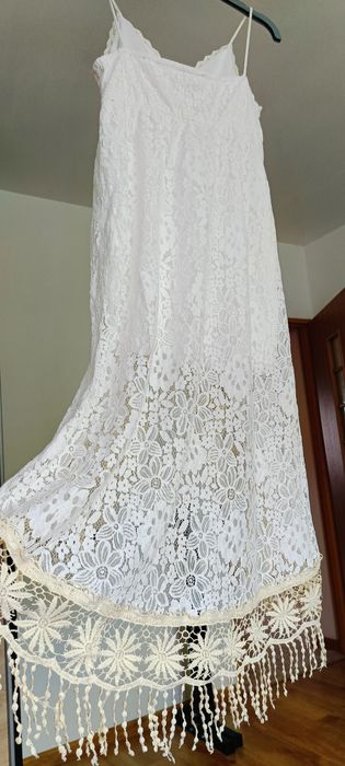 Letnia AZARA sukienka boho, ażurowa sukienka, długa sukienka z koron