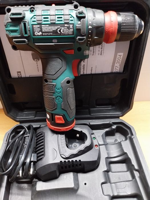 Aparafusadora Parkside 12v com bateria e carregador