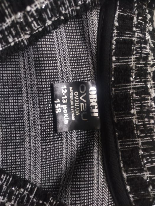 Піджак, жакет, блейзер чорний для дівчинки 12-13 років 158 розмір