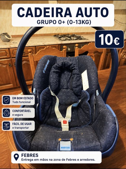 Ovo / Cadeira Auto Maxi-Cosi Grupo 0+ (0-13 kg)