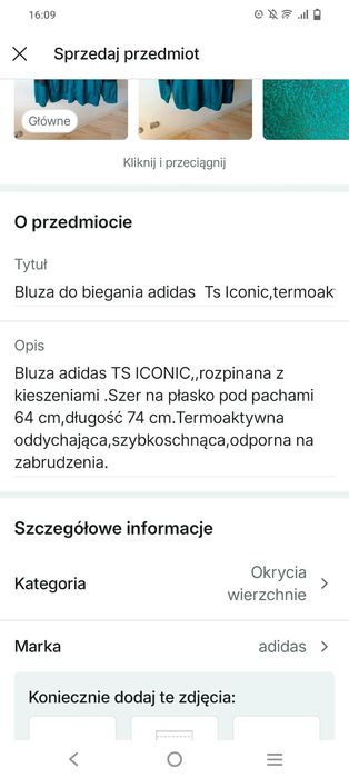 Bluza adidas  TS   ICONIC  termoaktywna.