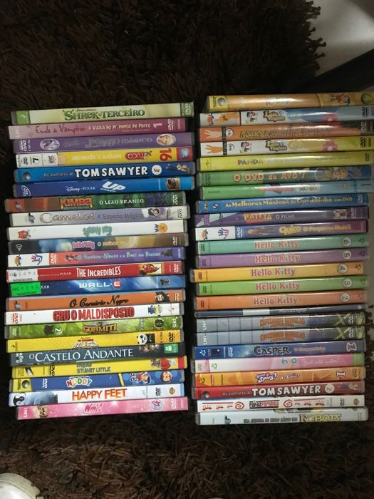 DVDs de desenhos animados.