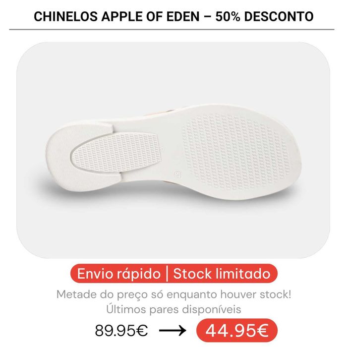 50% Desconto - Chinelos Apple of Eden Shoes