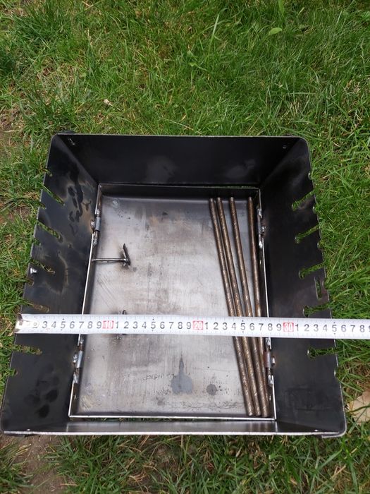 Grill / Mangal składany walizka, sampura, kratki(siatka)