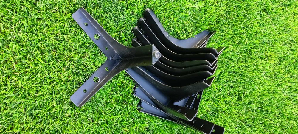 10xNóżka meblowa Kotwica czarna 13 cm metalowa do łóżka, narożnika