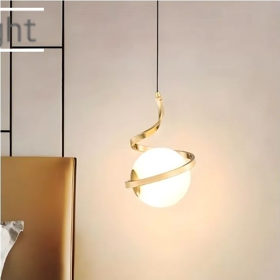 Lampy sufitowe 2 sztuki kula biała złota