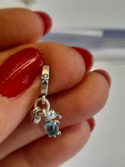 Pandora, Conta Pendente Peixe, Tartaruga & Búzio Prata Esterlina