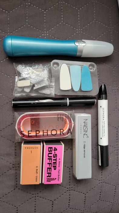 Sephora Scholl Nails INC  zestaw polerka elektryczna
