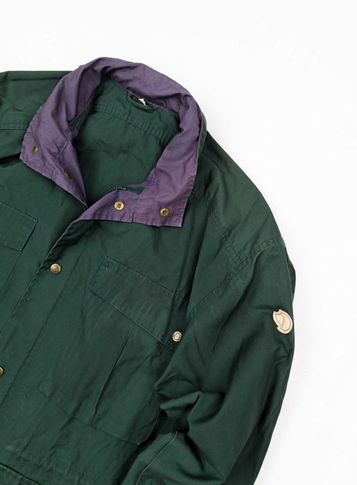 Fjallraven zielona kurtka parka z kapturem XL logo