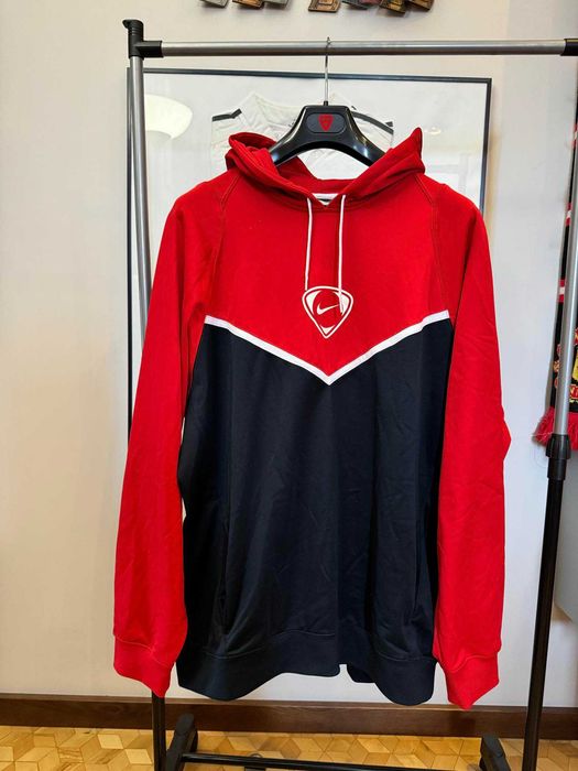 bluza Vintage Nike ACG Central Swoosh Navy / Red Hoodie XXL