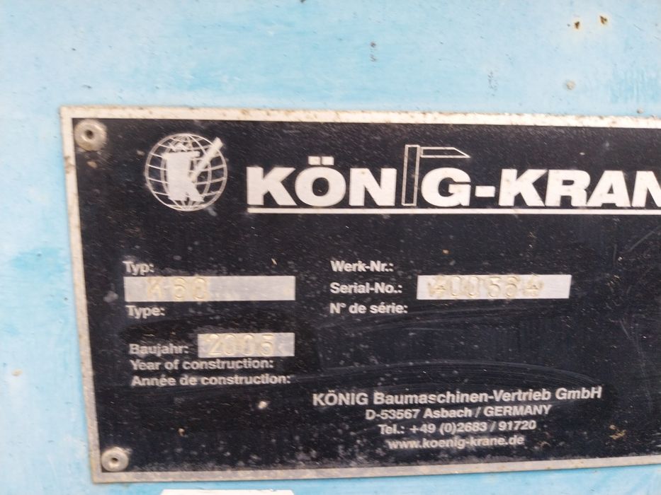 Żuraw budowlany dolnoobrotowy, szybkomontujący