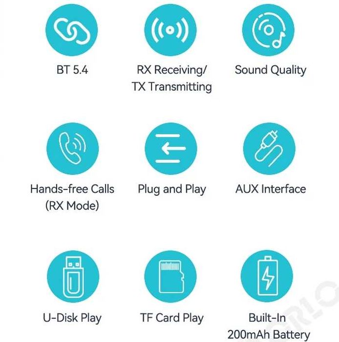 VAORLO B58 Bluetooth 5,4 RX/TX