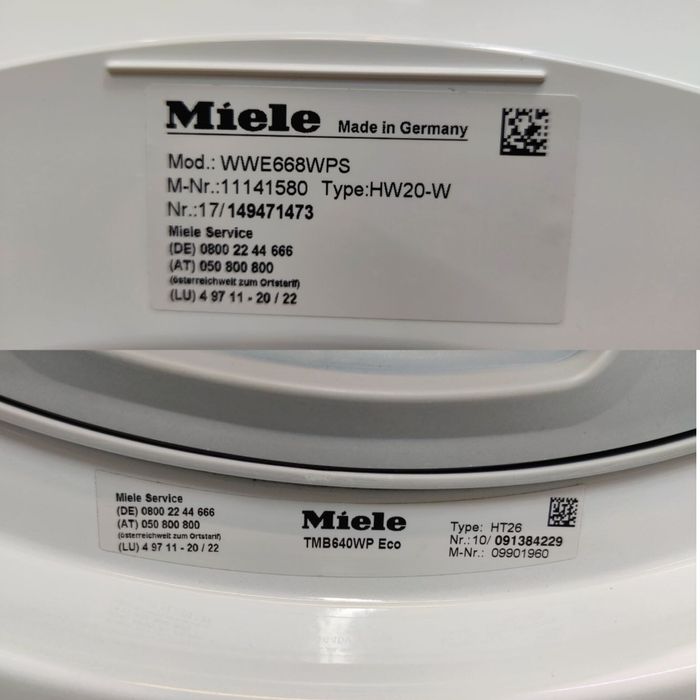 Комплект Miele™. Стиральная машина+Сушильная. Wi-Fi. Прозрачные люки.