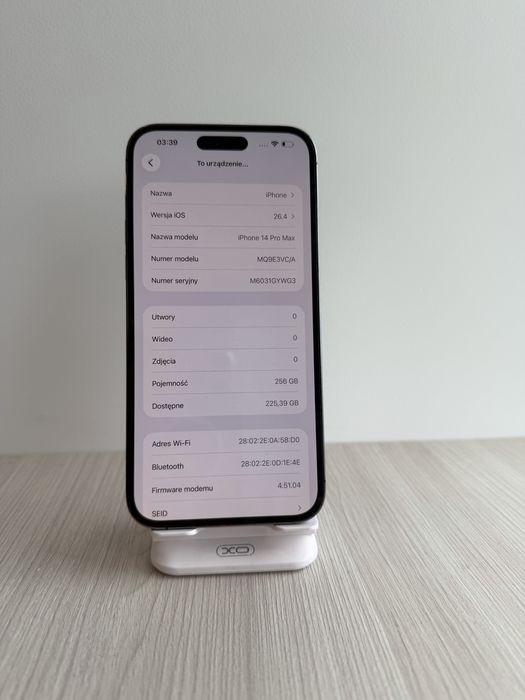 iPhone 14 Pro Max 256GB Deep Purple z gwarancją !