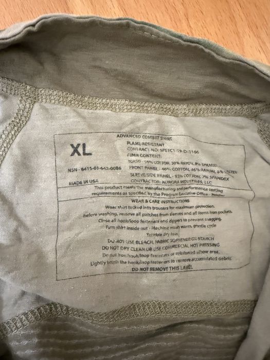 Бойова сорочка убакс Advanced Combat Shirt