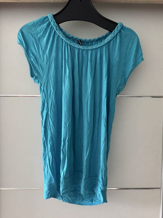 T-shirt, bluzka z krótkim rękawem damska niebieska