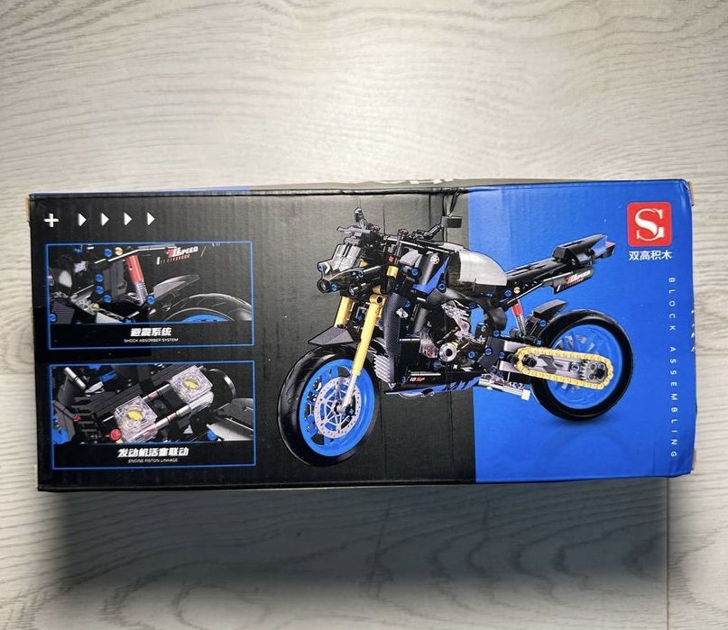 Мото конструктор в подарунковій коробці сумісний з лего