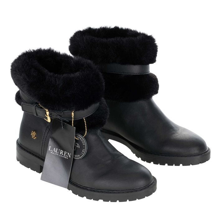 Lauren Ralph Lauren skórzane botki 36,5 ocieplane wodoodporne