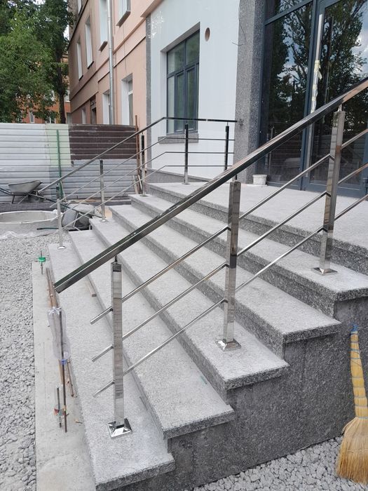 Перила из нержавейки, Поручни для пандуса, ограждения на лестницу.