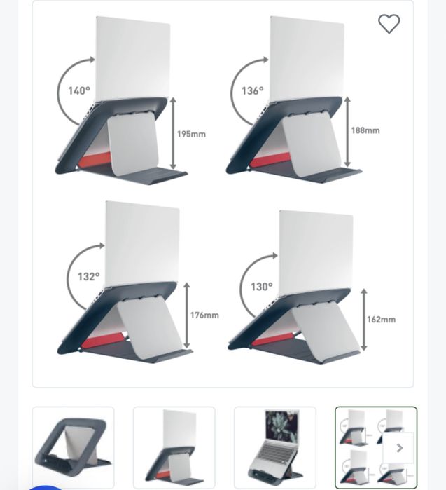 Podstawa pod laptop LEITZ ERGO COSY grafitowa