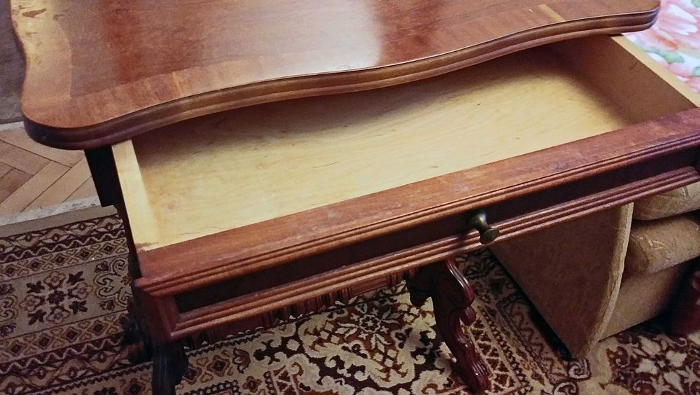 Toaletka retro z lustrem + taboret