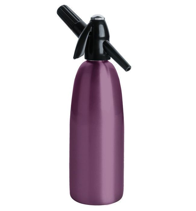 Saturator syfon do wody sodowej gazowanej aluminiowy 1L - fioletowy