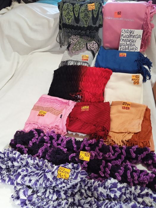 Демисезон.головные уборы:муж.жен.детск.шарфы платки косынки кепки