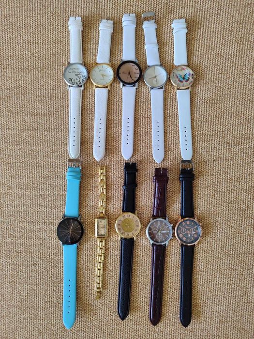 Conjunto de 10 relógios quartz novos