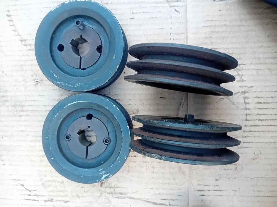 Polias com diâmetro externo de 119mm de dois canais.