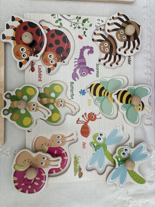 Brinquedos educativos de madeira Puzzle Quebra-cabeças Montessori