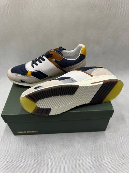 Gino Rossi Torino-01 Sneakersy Męskie Granatowe Rozmiar 43