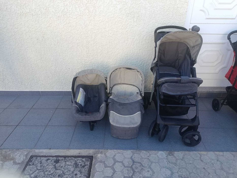 Conjunto de carrinho de bebé 3 em 1 da marca Hauck