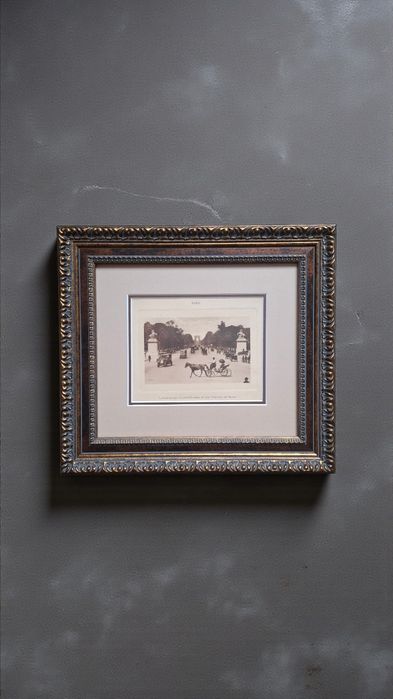 Дві антикварніі картини з видами старого Парижа.