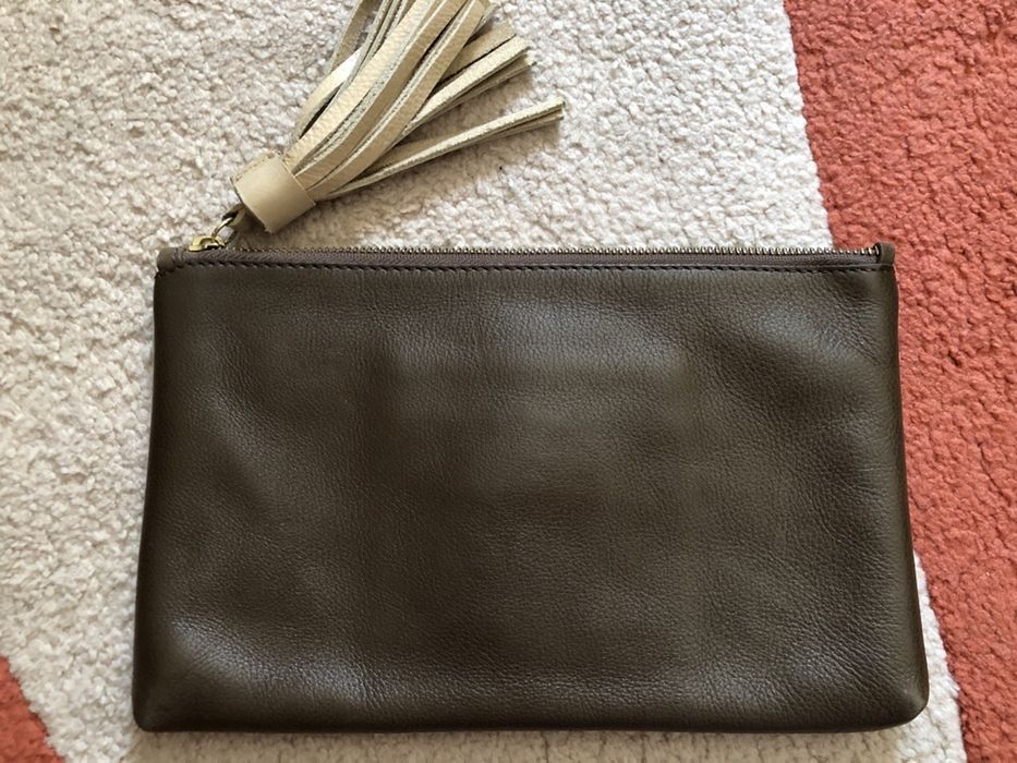 Клач сумочка кожа Massimo Dutti