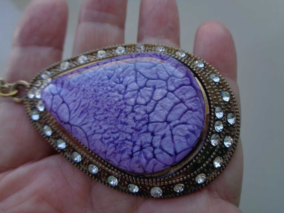 подарунк кулон люцит 7см ланцюжок 56см