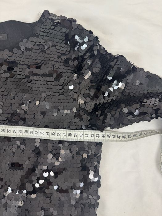 Cekinowa marynarka MANGO Suit – Czarne Bolerko/ Narzutka