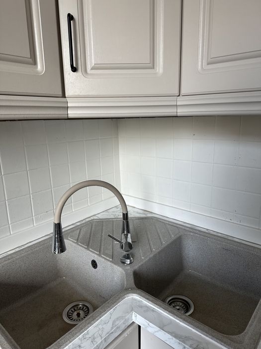 Zlew zlewozmywak narożny dwukomorowy Schock zlew granitowy szary