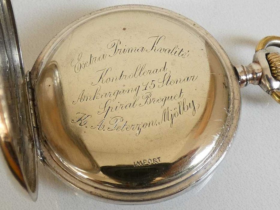 Zegarek kieszonkowy Matador w srebrnej kopercie