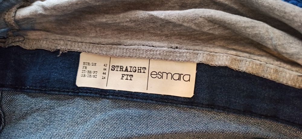 Krótkie spodenki jeansowe ciążowe rozm 42 L + gratis bluzka esmara M