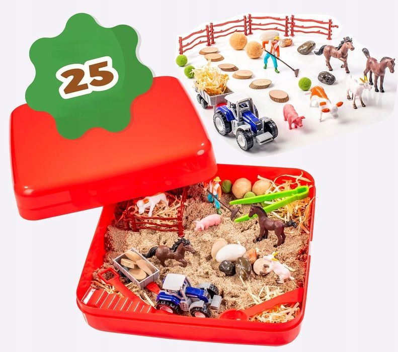 oryginalny zestaw sensoryczny do zabawy na farmie