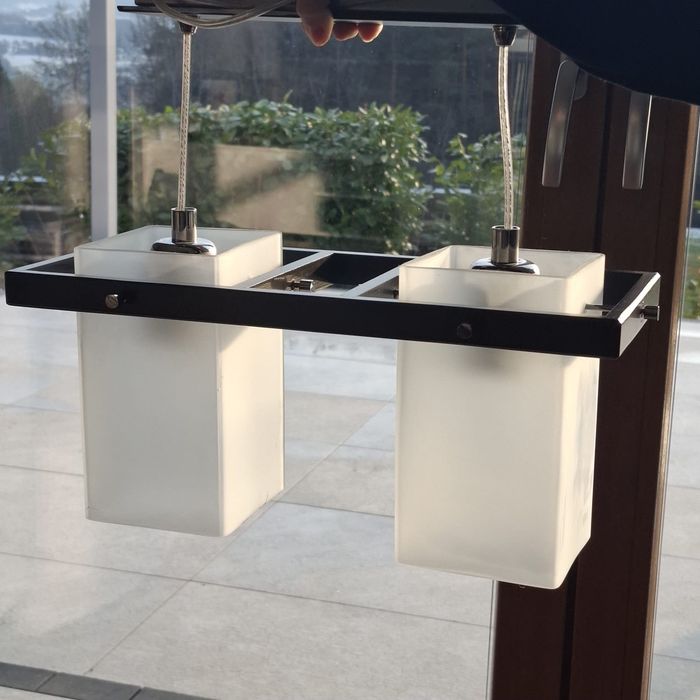 Lampa wisząca, regulowana wysokość - klosze szklane