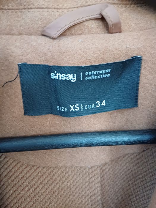 Sinsay płaszcz camel rozm XS